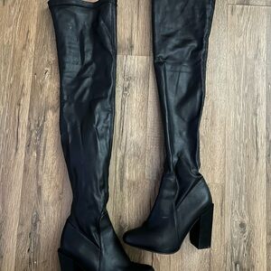 Steve Madden Black Over-the-Knee Boots 5.5